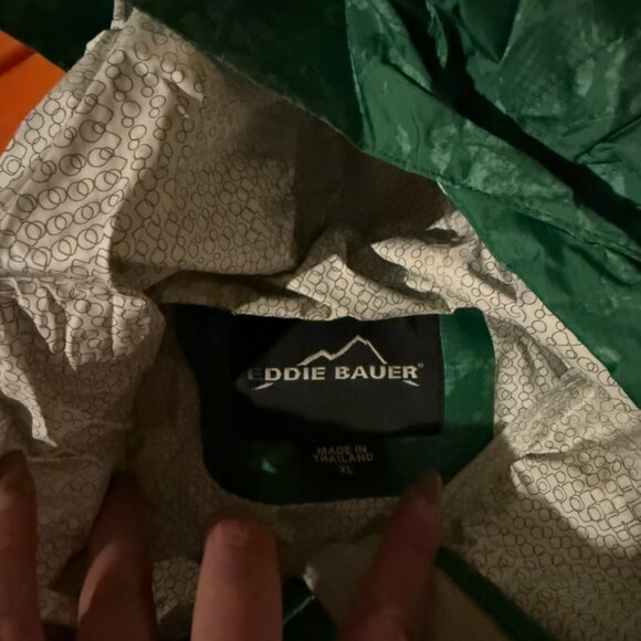 Eddie Bauer Green Rain Jacket size XL - Picture 3 of 8